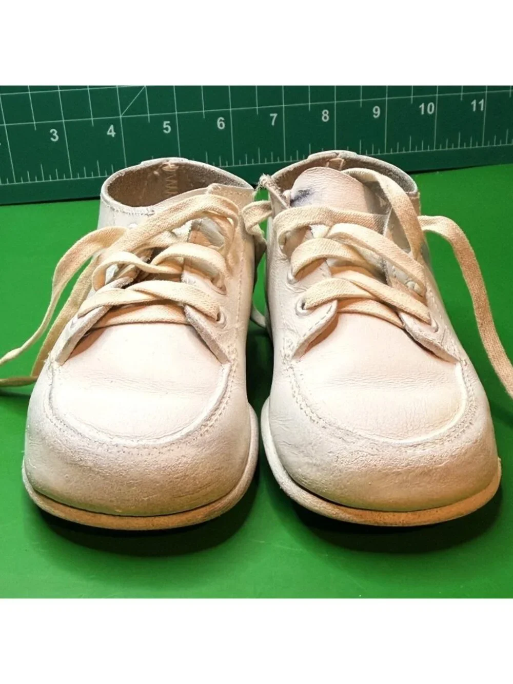 VTG Infant Baby Shoes Lot Stride Rite Leather Moccasin Booties Ruffled Slippers